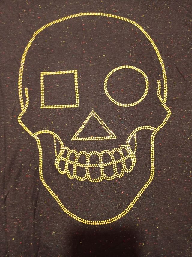 T-shirt donna con teschio tg.M