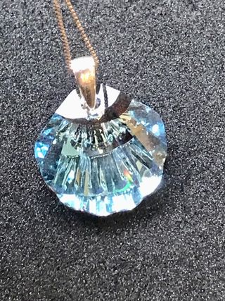 Colgante Cristal Swarovski concha mar Plata 925