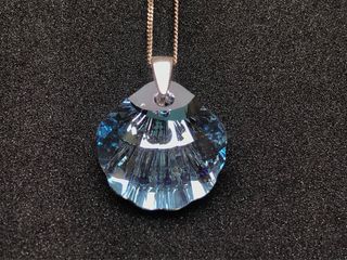 Colgante Cristal Swarovski concha mar Plata 925
