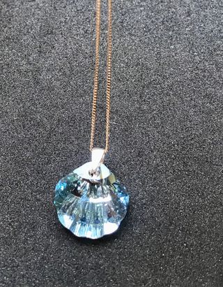 Colgante Cristal Swarovski concha mar Plata 925