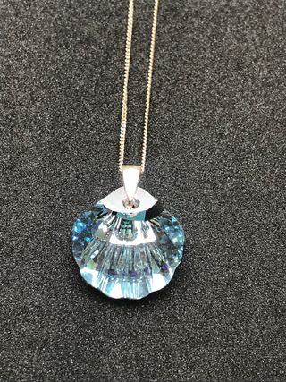 Colgante Cristal Swarovski concha mar Plata 925