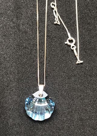 Colgante Cristal Swarovski concha mar Plata 925