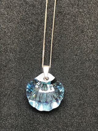 Colgante Cristal Swarovski concha mar Plata 925
