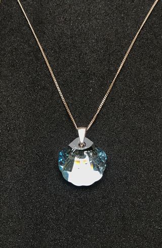 Colgante Cristal Swarovski concha mar Plata 925