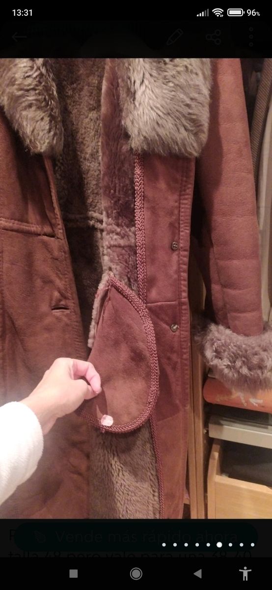 Piel vuelta cordero 100% español.