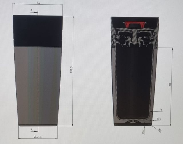 Vaso-termo de viaje acero inoxidable 35cl
