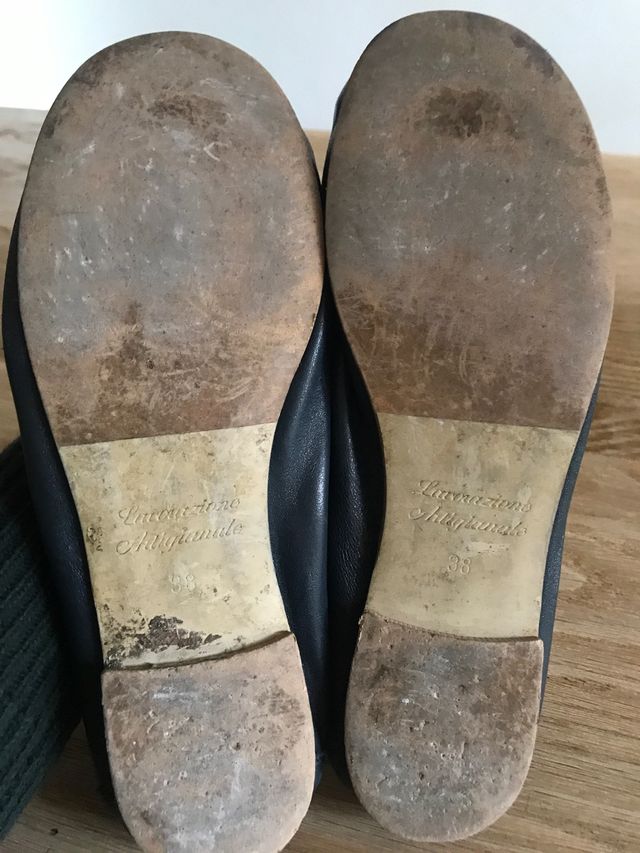 Bailarinas azul marino piel talla 38