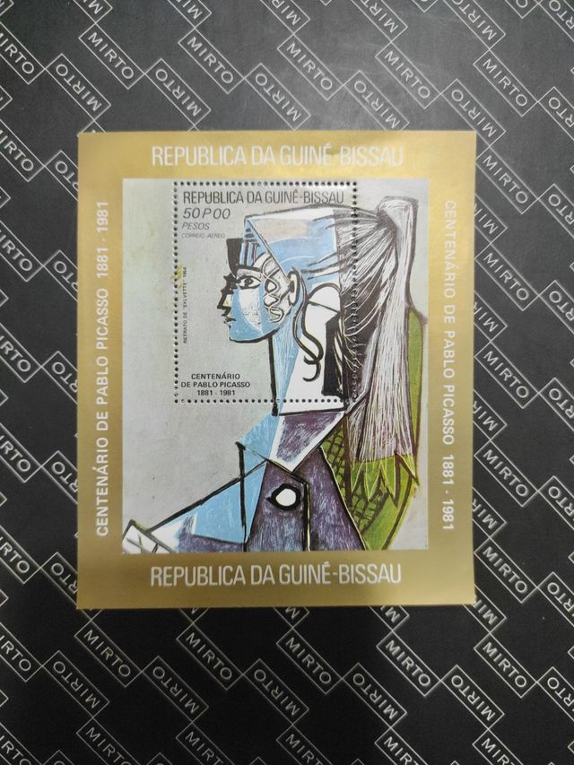 Hoja Bloque Guinea Bissau. Centenario de Picasso