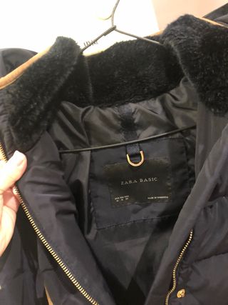 Plumifero talla M zara color azul marino 