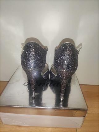 Zapatos sandalias tacón fiesta talla 37