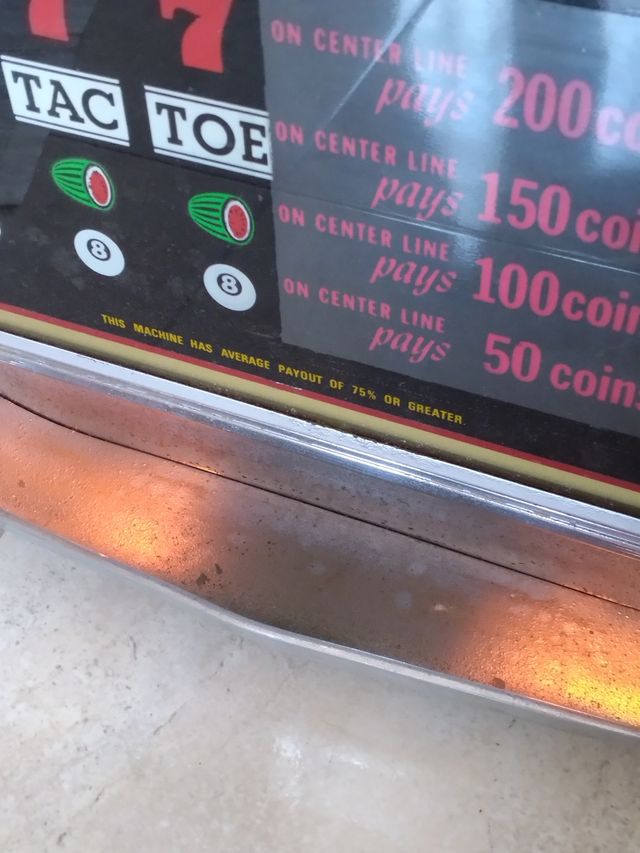 MAQUINA SLOT TRAGAPERRAS BALLY TIC TAC TOE 1964