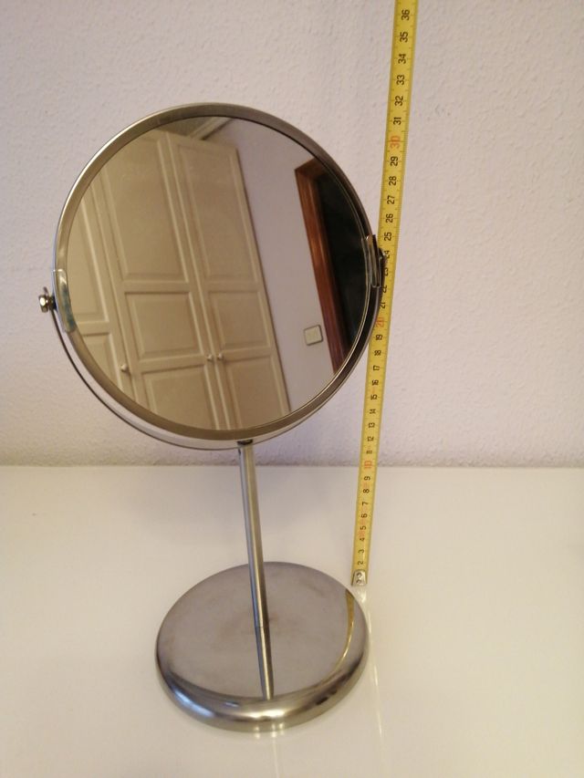 Espejo acero doble cara