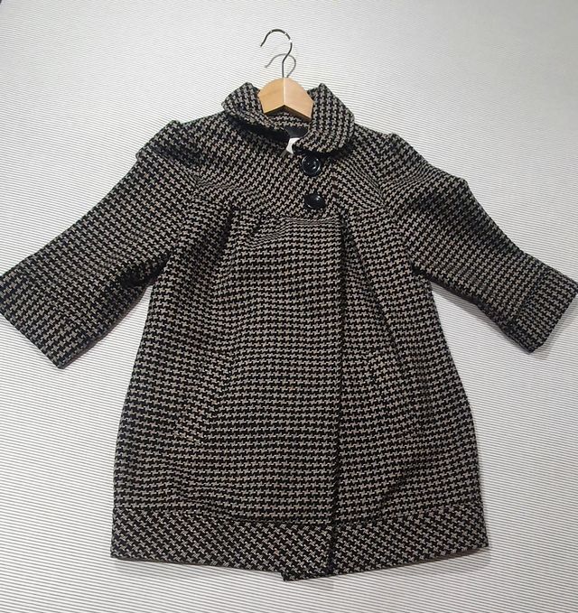 Abrigo Tweed negro, marrón y beige