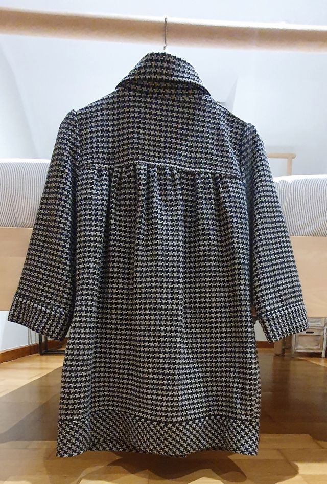 Abrigo Tweed negro, marrón y beige