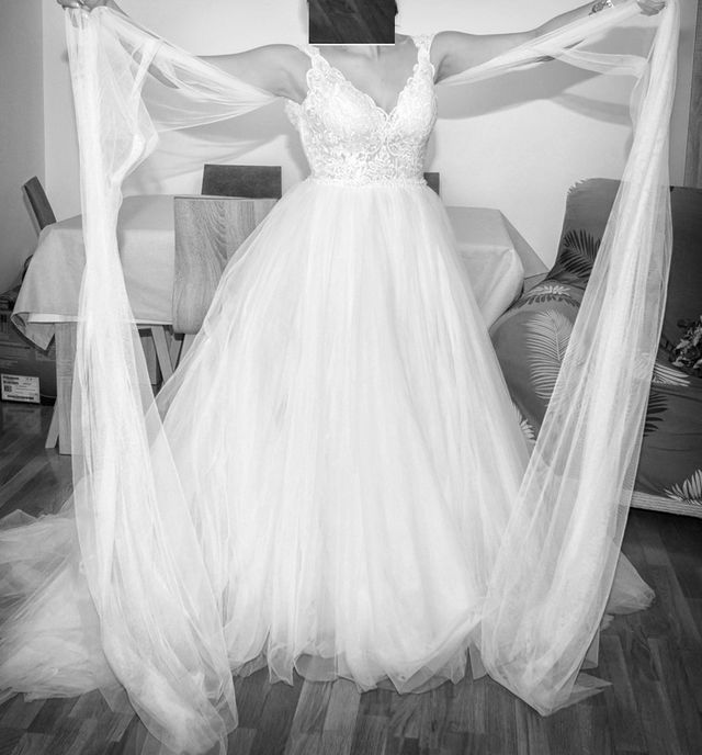 Vestido novia Aire Barcelona talla 34/36