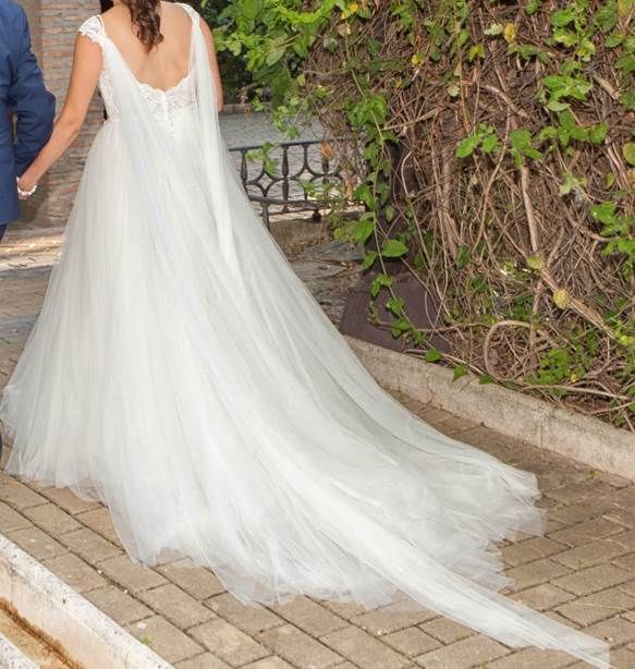 Vestido novia Aire Barcelona talla 34/36