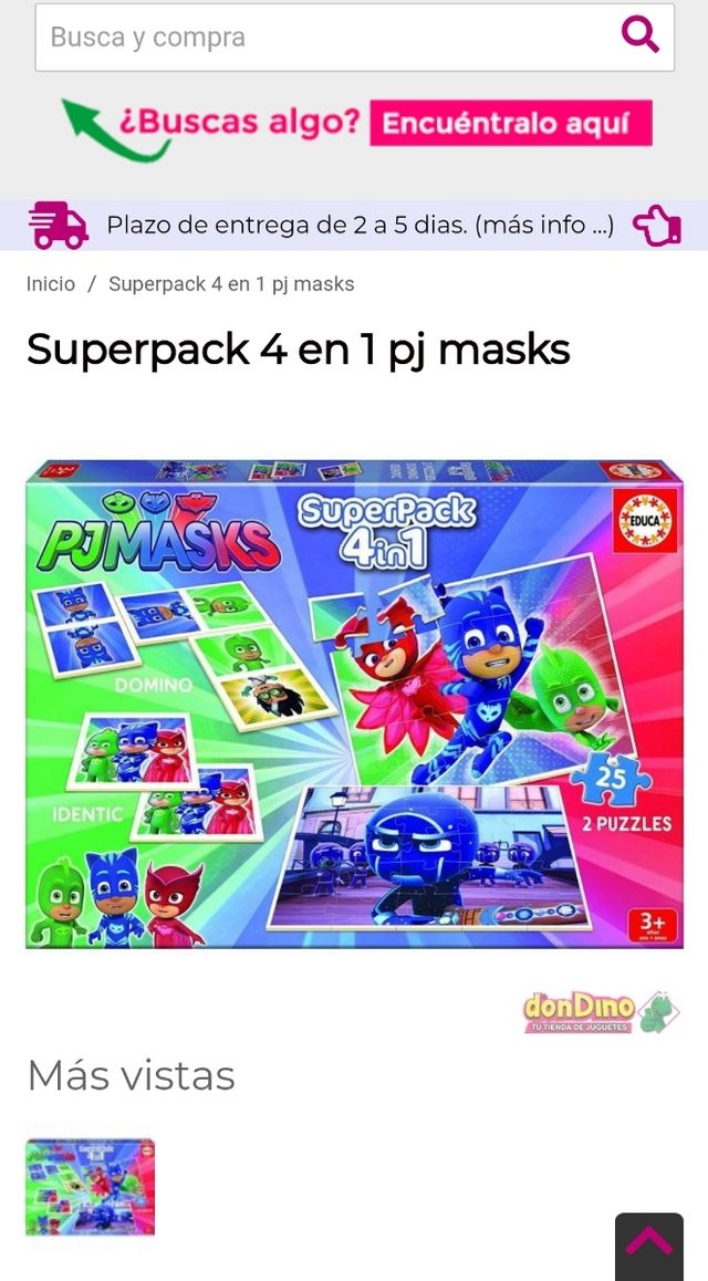 Juego 4 en 1 Pj Mask
