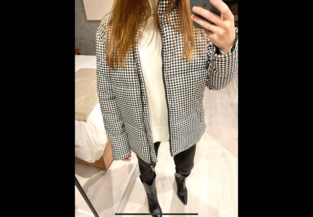 Abrigo acolchado Vichy