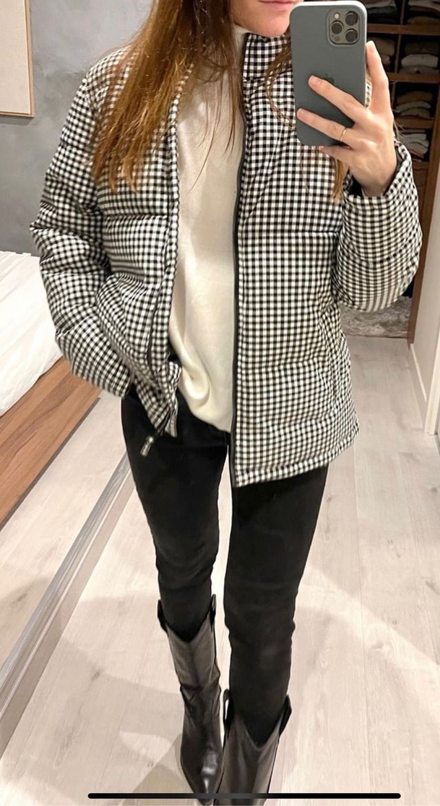 Abrigo acolchado Vichy