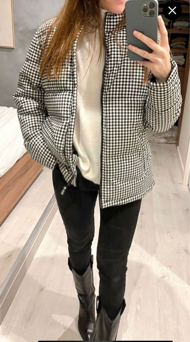 Abrigo acolchado Vichy