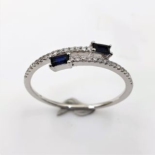 ANILLO ORO 18K ZAFIROS Y BRILLANTES