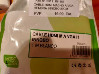 Cable HDMI macho-A VGA hembra