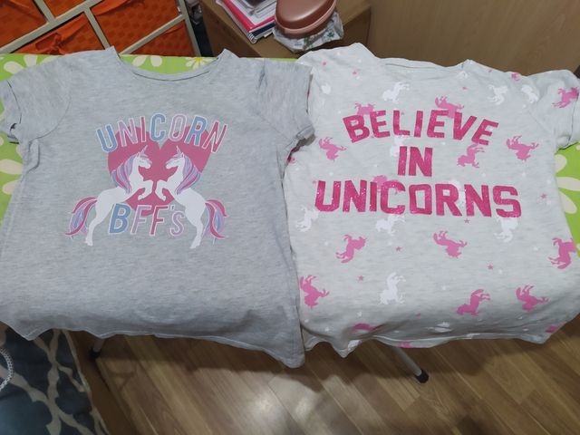 lote de 7 camisetas manga corta talla 7-9 años