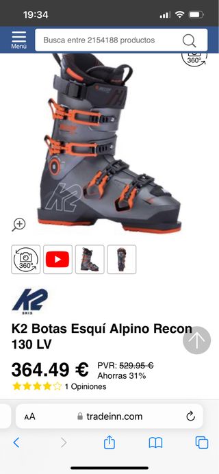 Botas esquí K2 recon 130 MV 28.5