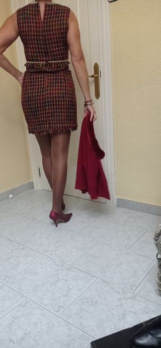 VESTIDO FALDA PICHI TELA CHANEL 