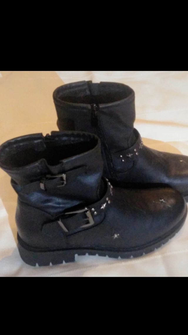 Botas tipo motorista talla 38 