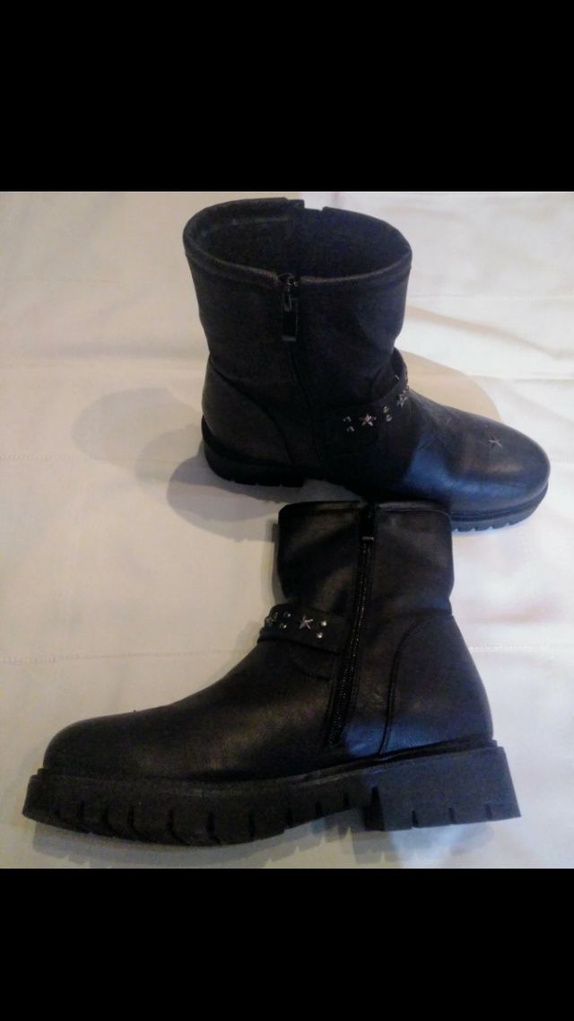 Botas tipo motorista talla 38 