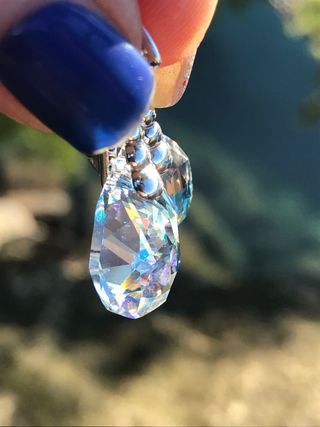Pendientes con cristales Swarovski y Plata 925 agu