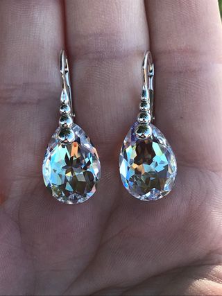 Pendientes con cristales Swarovski y Plata 925 agu