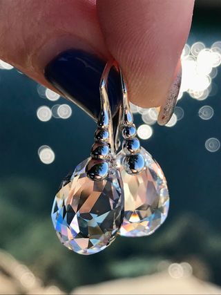 Pendientes con cristales Swarovski y Plata 925 agu