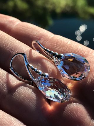 Pendientes con cristales Swarovski y Plata 925 agu