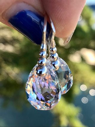 Pendientes con cristales Swarovski y Plata 925 agu