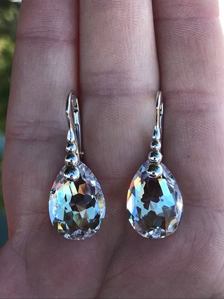 Pendientes con cristales Swarovski y Plata 925 agu