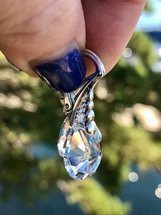 Pendientes con cristales Swarovski y Plata 925 agu