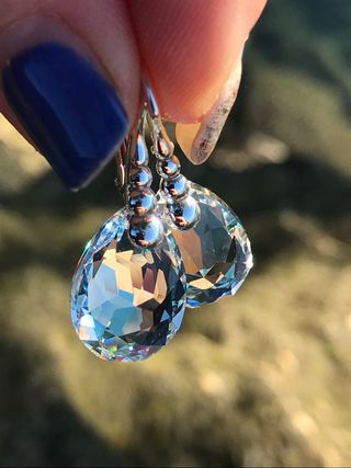 Pendientes con cristales Swarovski y Plata 925 agu