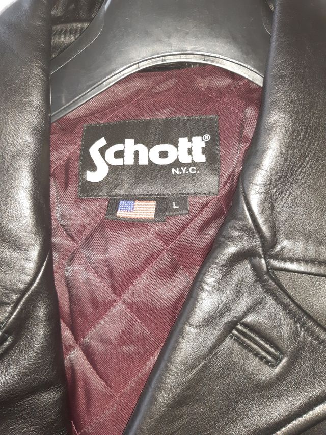 Chaquetón piel cuero Schott NYC