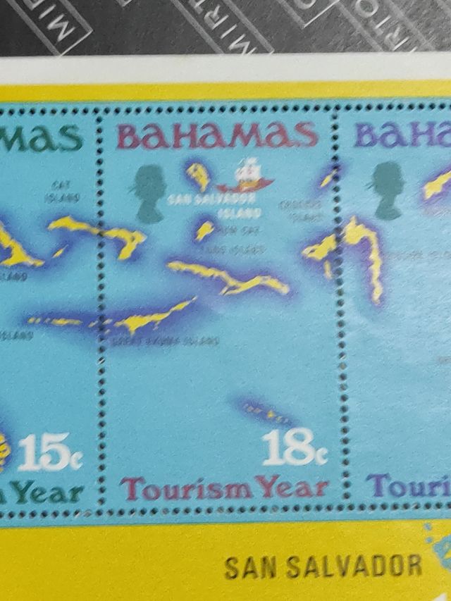 Hoja Bloque Bahamas. Año del Turismo en América