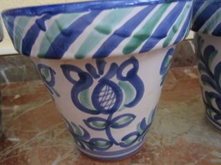 FIORIERE ANTICHE IN CERAMICA GRANATA 