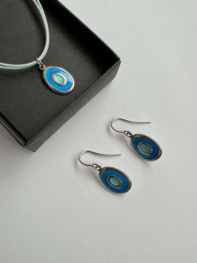 Conjunto pendientes y colgante Plata Ard básico