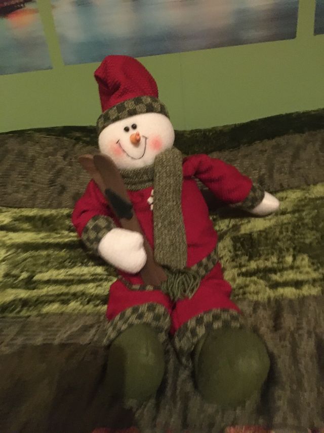 Pupazzo sciatore di Natale
