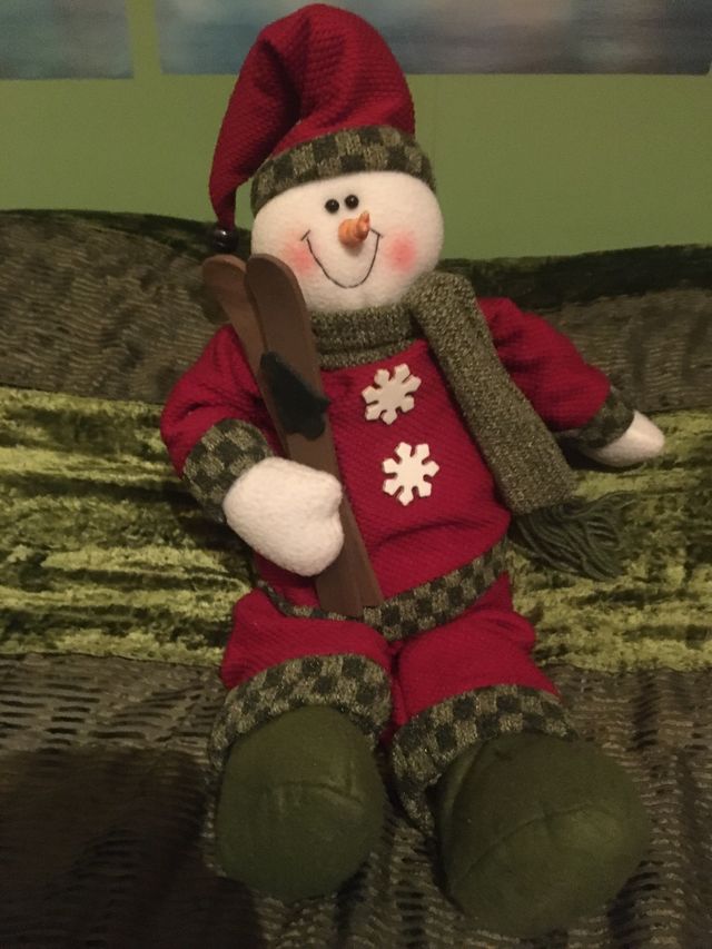 Pupazzo sciatore di Natale