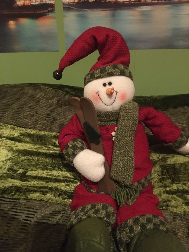 Pupazzo sciatore di Natale