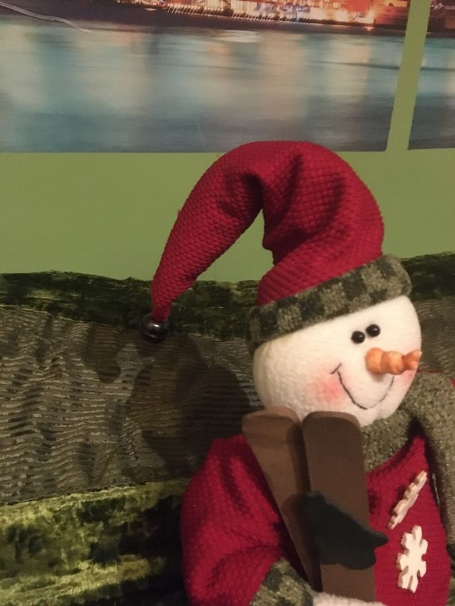 Pupazzo sciatore di Natale