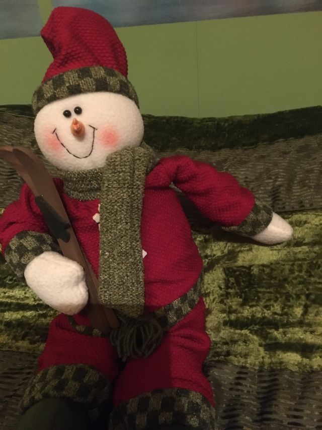 Pupazzo sciatore di Natale