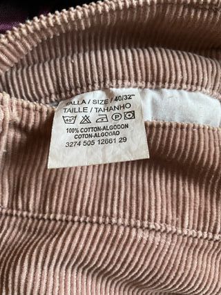 Pantalón pana rosa