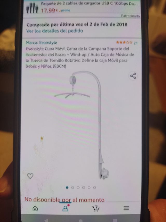 soporte para juguetes cuna